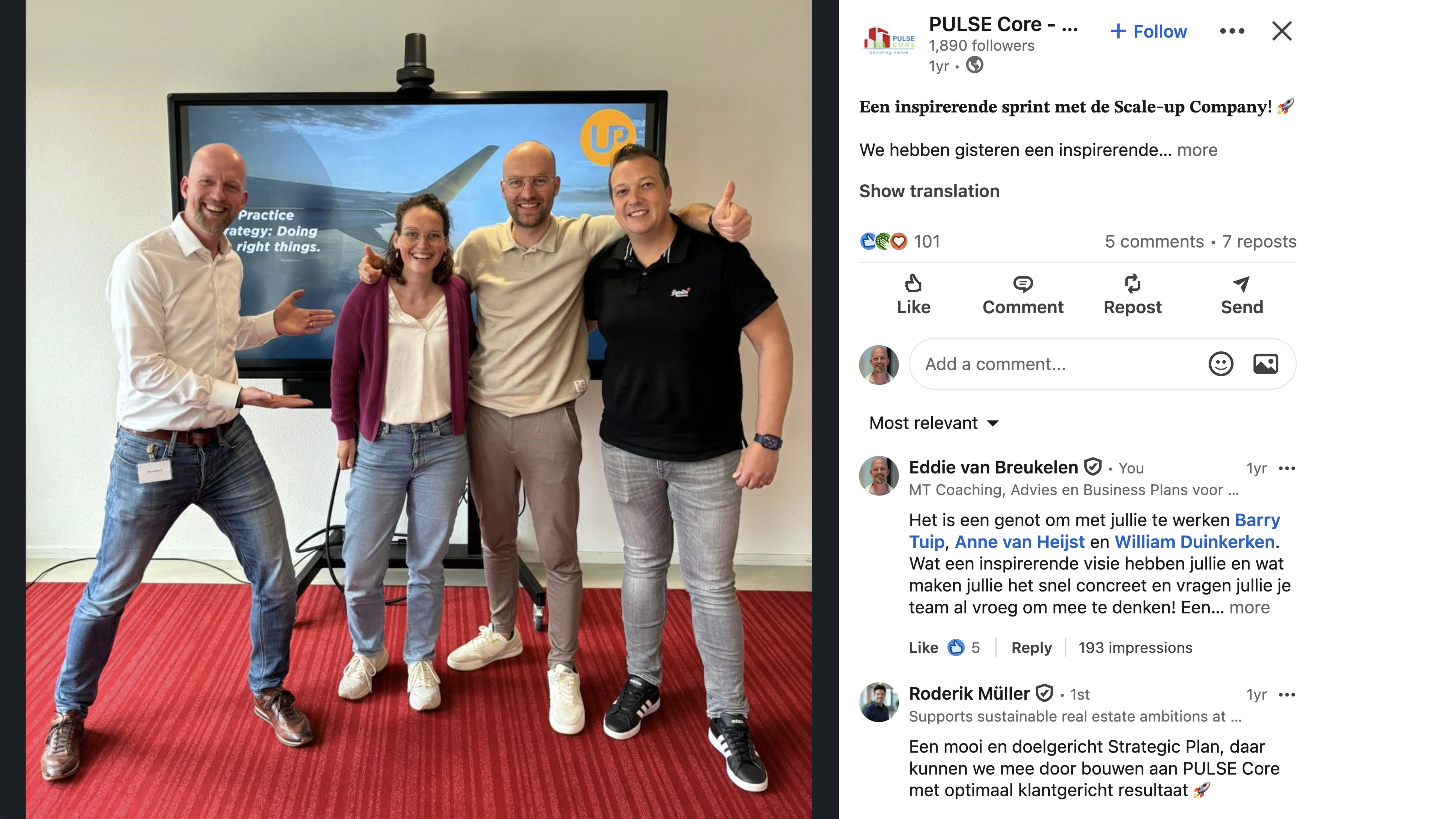 Scaling Up MT-coaching traject
